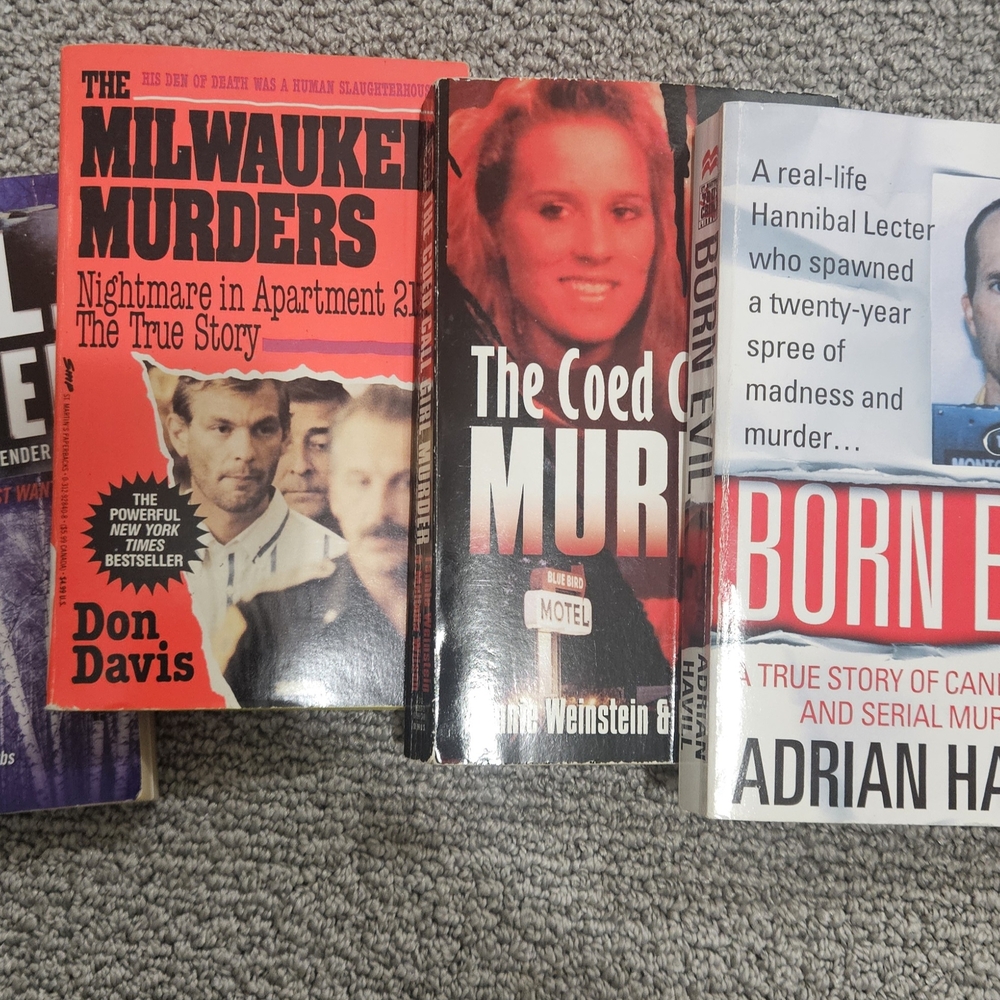 4 True Crime Books Collection